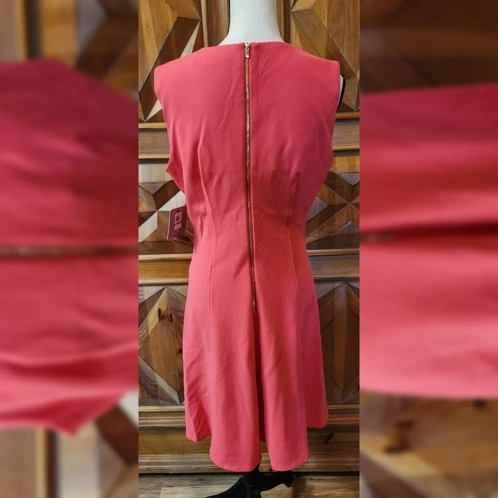 Marc New York Salmon Fit And Flare Dress Sz 12 - Picture 4 of 7